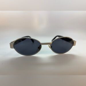 Vintage 90s S43 Versace Black and Silver Unisex Sunglasses